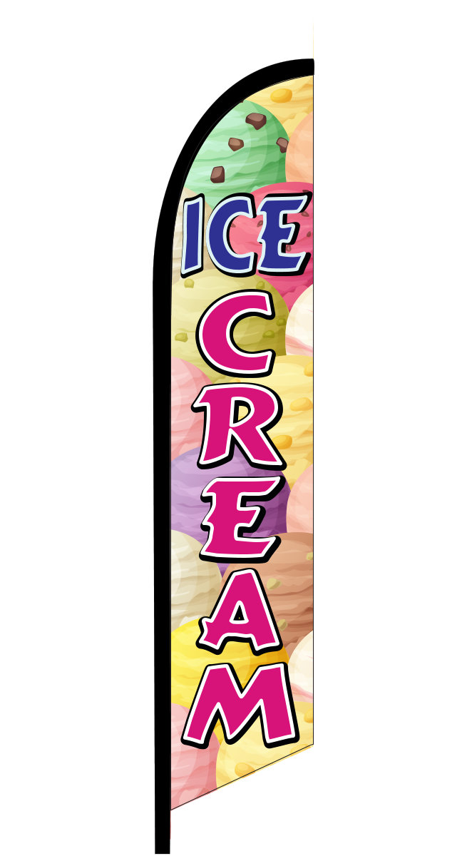 ICE CREAM swooper feather banner sign flag 9600