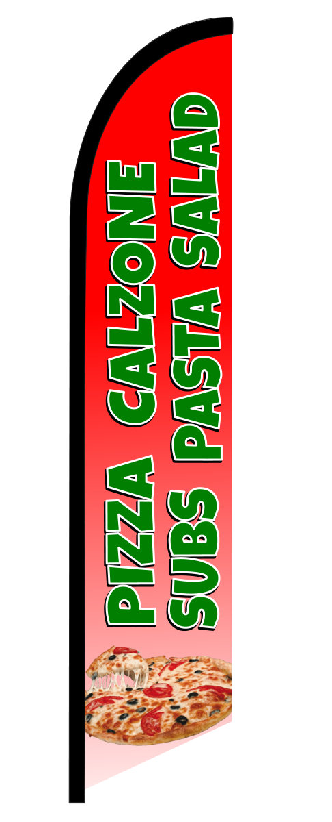 PIZZA swooper feather banner sign flag 9604